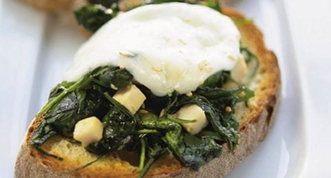recipe image Tostas de espinafres com mozzarella e fiambre