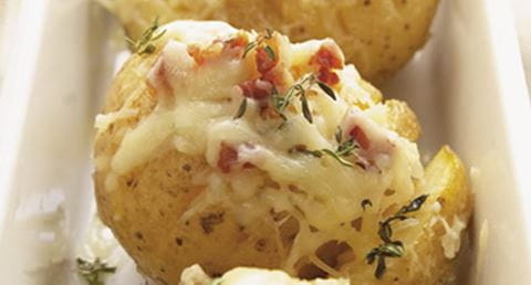 recipe image Leques de batata com queijo fundido