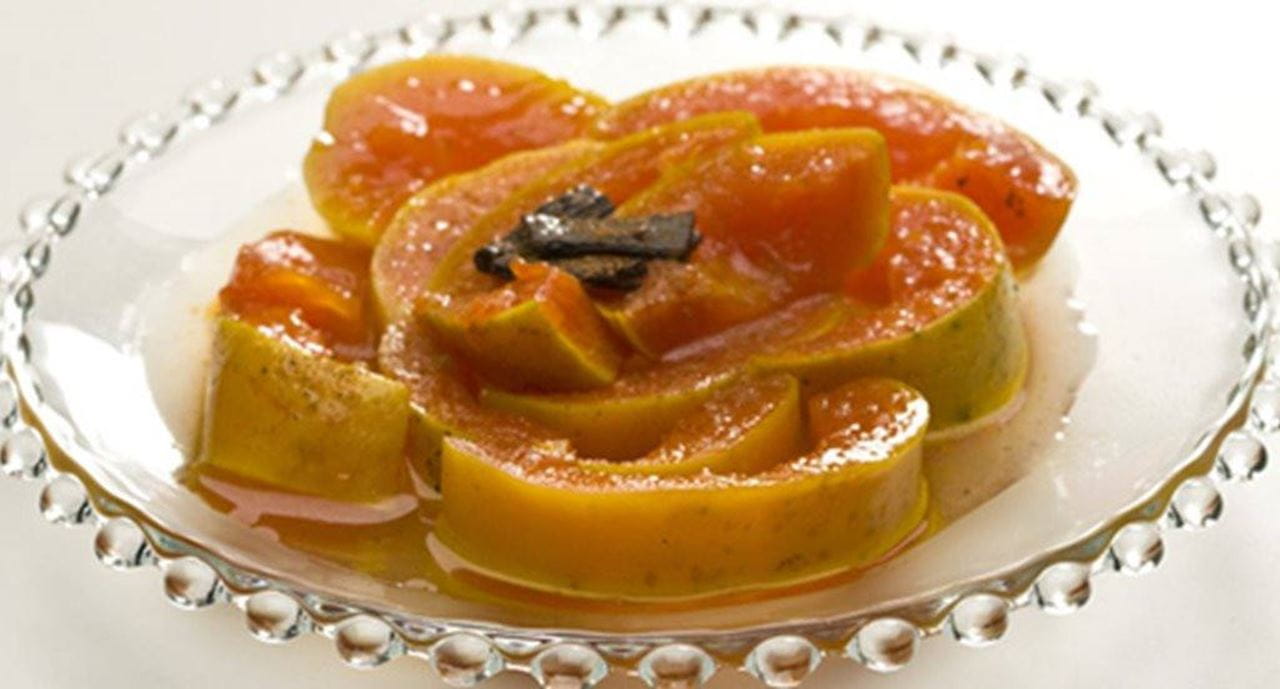 recipe image Sobremesa exótica de papaia com baunilha