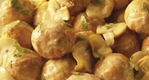 recipe image Almôndegas de frango com cogumelos