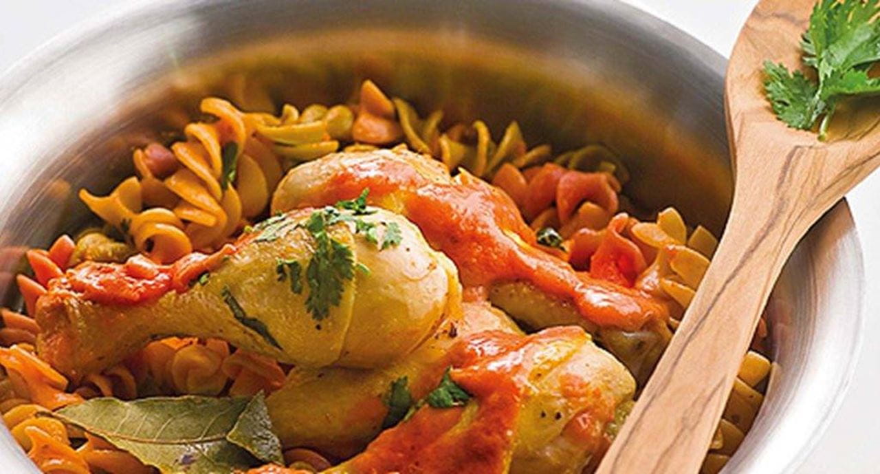 recipe image Perninhas de frango no tacho com fusilli