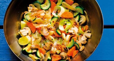 recipe image Cogumelos salteados com vegetais