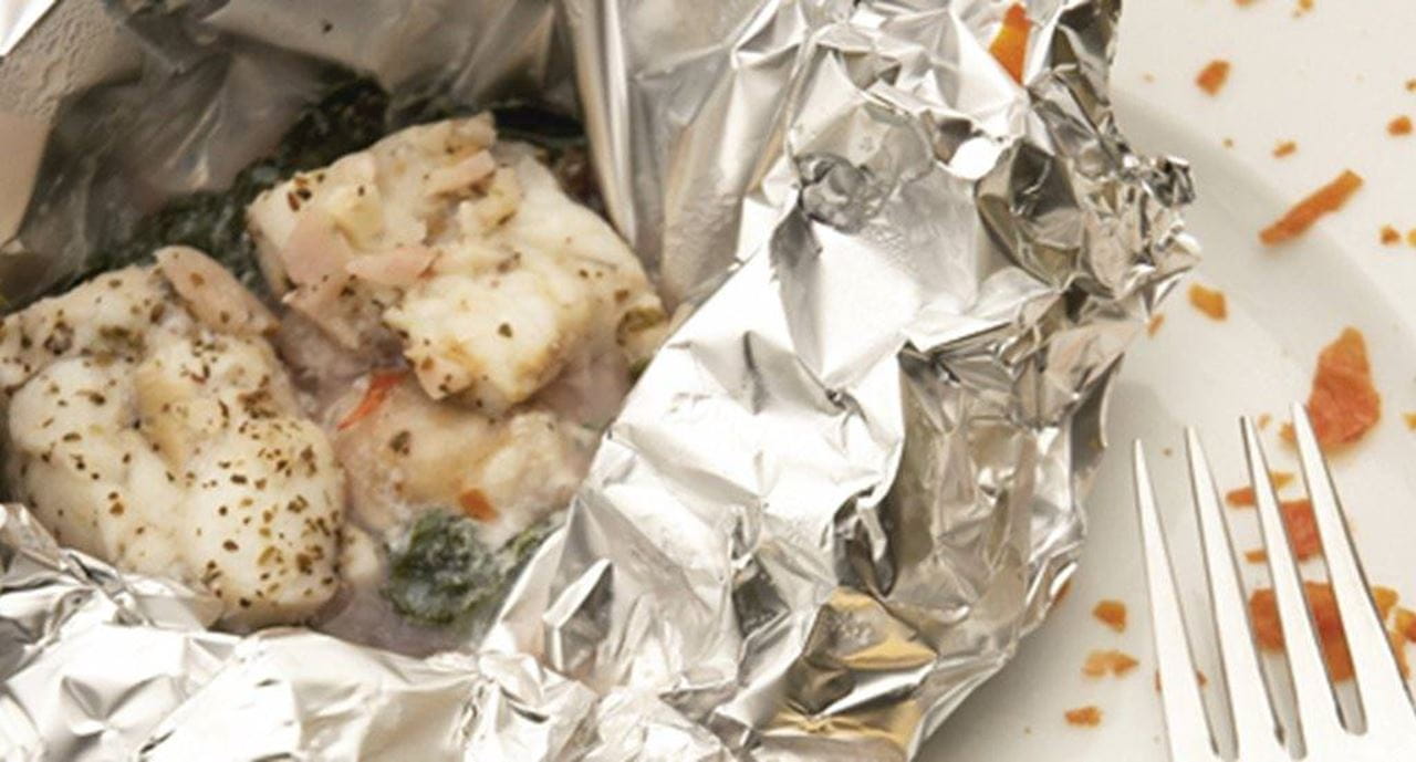 recipe image D. Rodrigos de tamboril com espinafres vermelhos