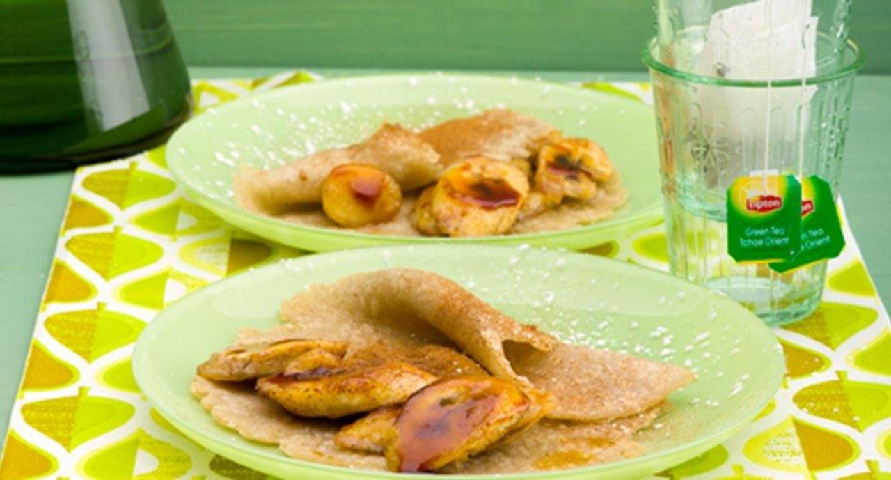 recipe image Crepes de mandioca com banana e canela