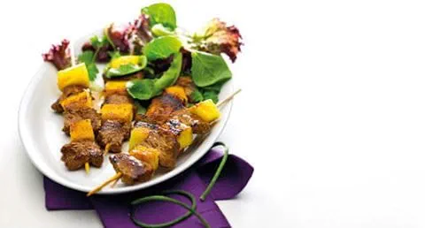 recipe image Espetadas de novilho com ananás