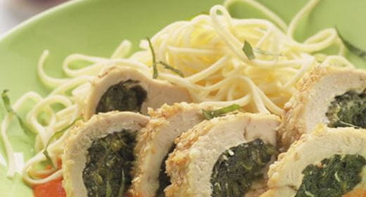 recipe image Peitos de Frango com Crosta de Queijo e Sésamo