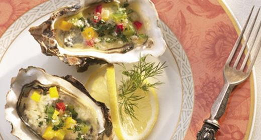 recipe image Ostras Suadas com Brunesa de  Legumes