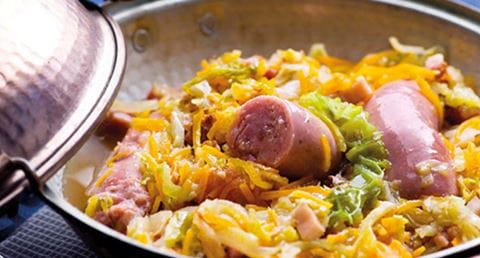 recipe image Salsichas frescas na cataplana