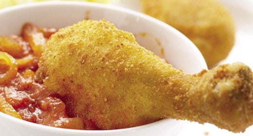 recipe image Perninhas de frango em capote com molho de tomate