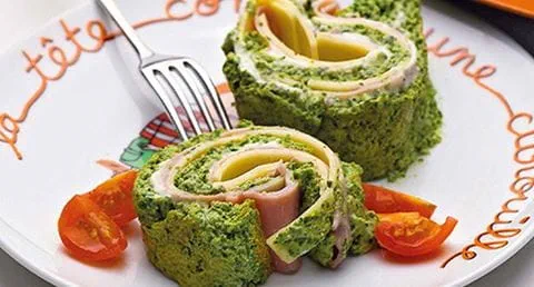 recipe image Rolo de espinafres com fiambre e queijo