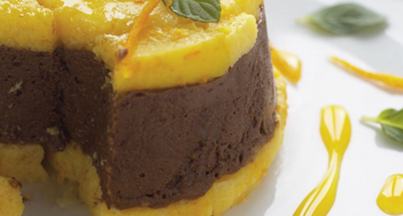 recipe image Sobremesa de chocolate com torta de laranja