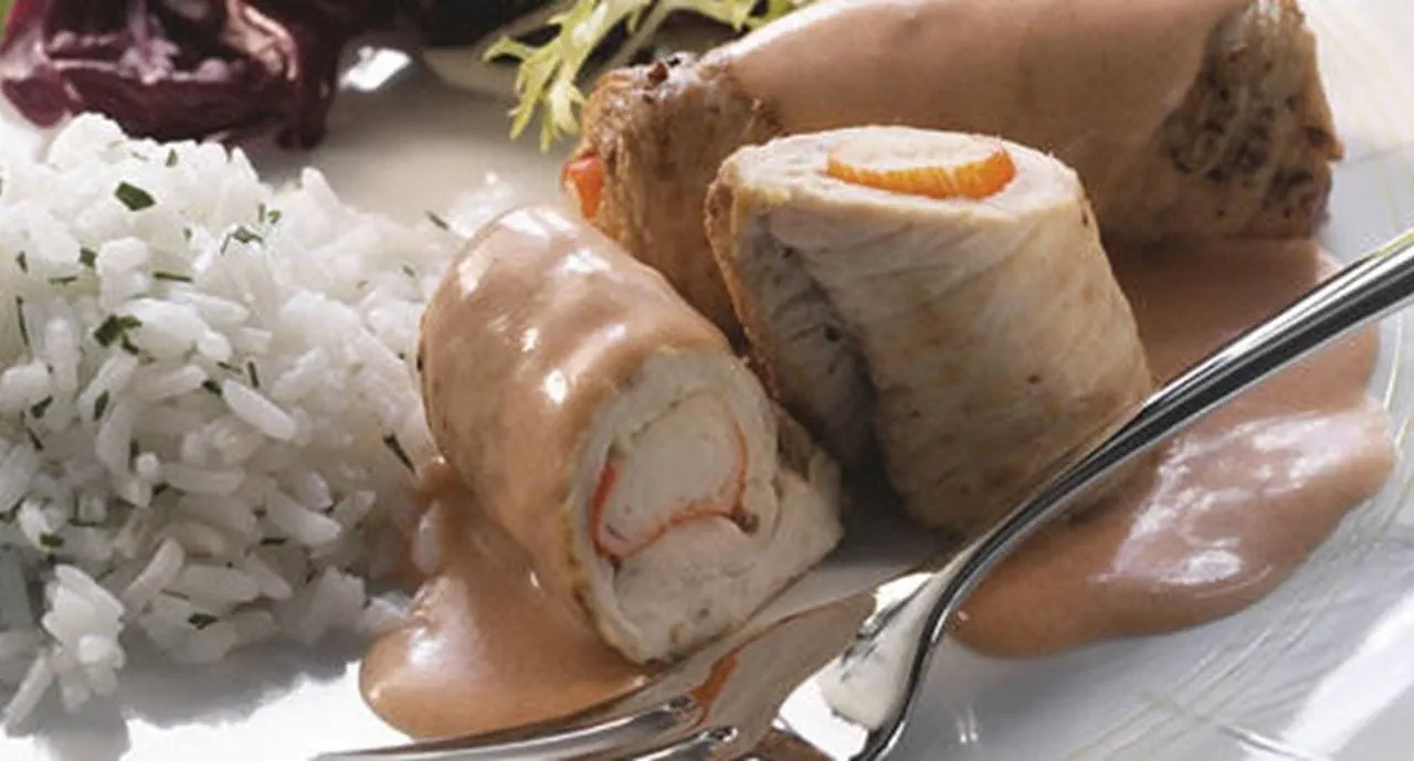 recipe image Bifes de Peru com Delícias do Mar