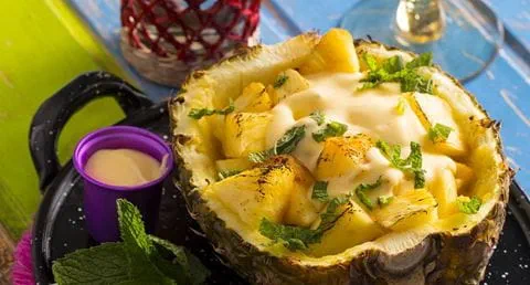 recipe image Ananás gratinado