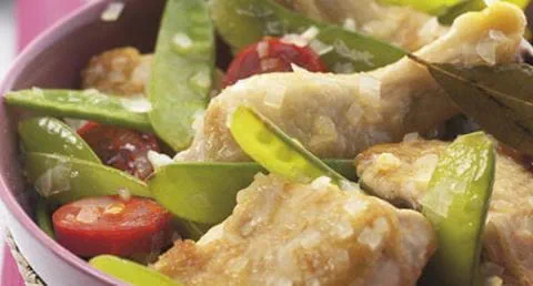 recipe image Frango com Ervilhas Tortas