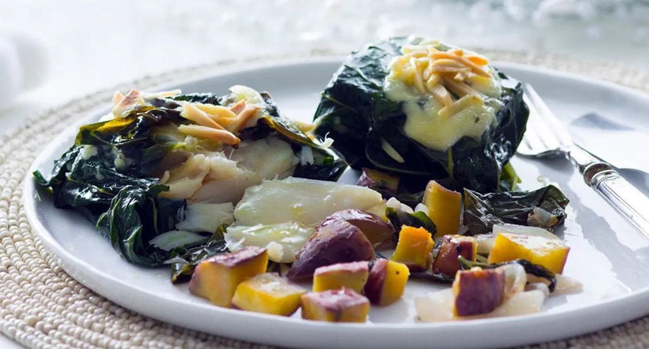 recipe image Bacalhau em trouxa de couve