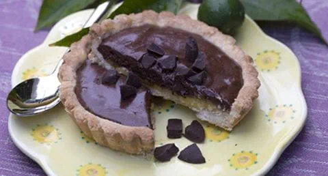 recipe image Tarte de creme de limão com mousse de chocolate