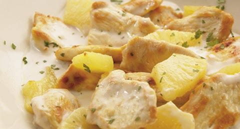 recipe image Frango com ananás e leite de coco