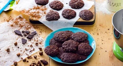 recipe image Cookies de chocolate e avelã