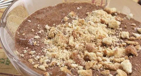 recipe image Mousse de Chocolate com Bolacha Torrada