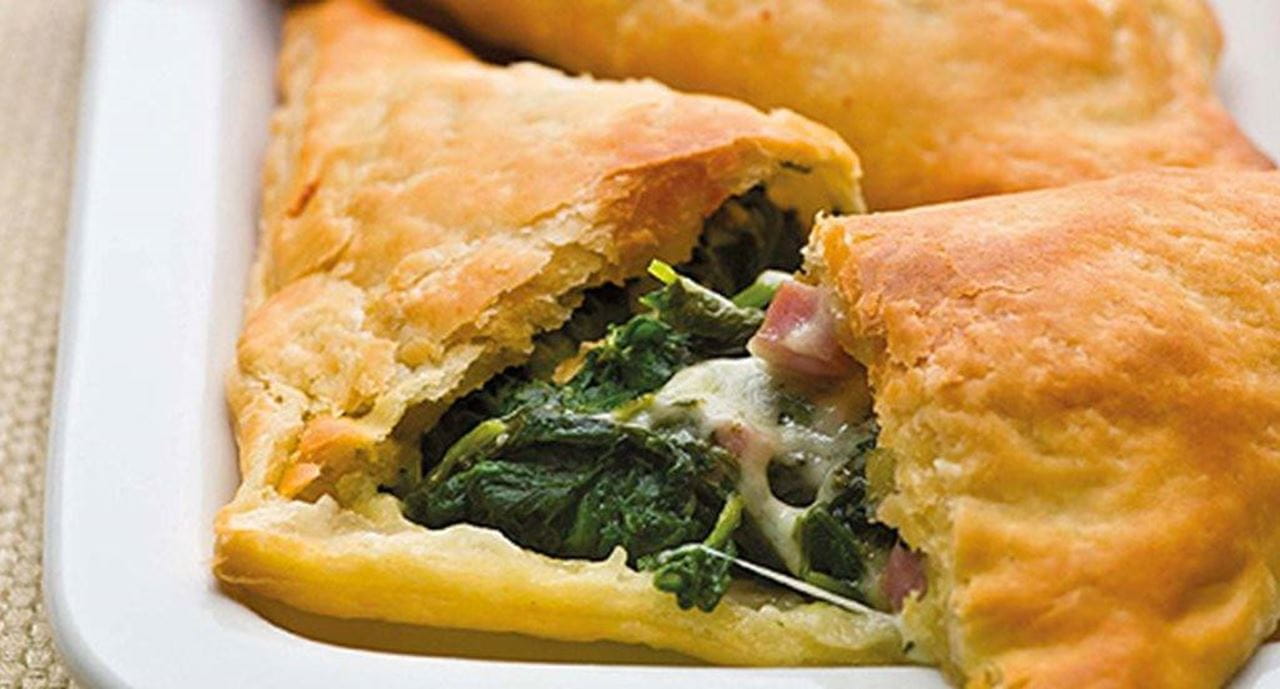 recipe image Folhados de espinafres com fiambre e cogumelos