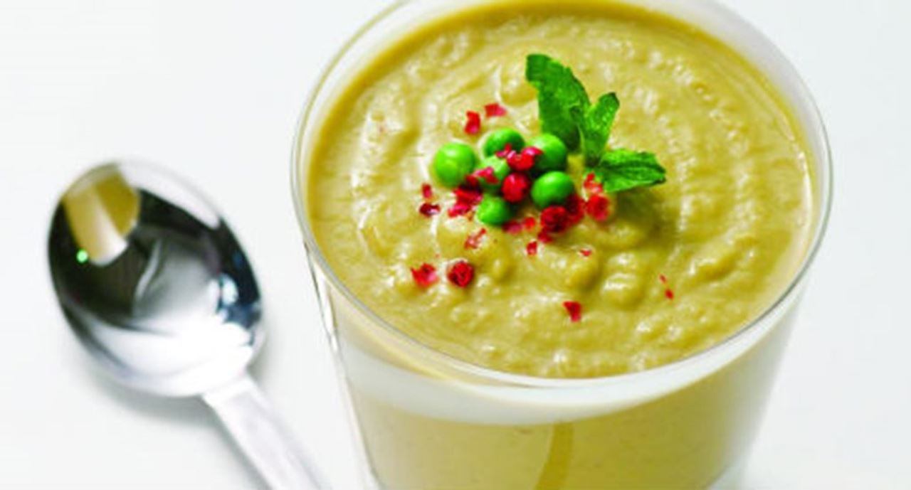 recipe image Sopa fria de ervilhas com hortelã