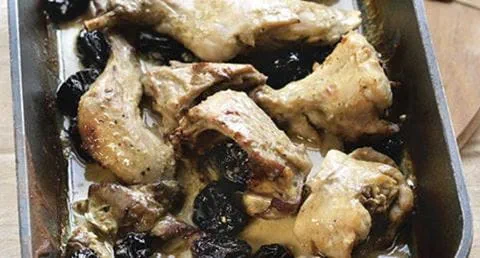 recipe image Coelho no Forno com Mostarda e Ameixas