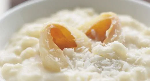 recipe image Arroz cremoso de coco com lichias