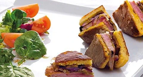 recipe image Bifana em bolo do caco