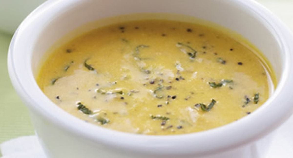 recipe image Creme de abóbora com hortelã e requeijão