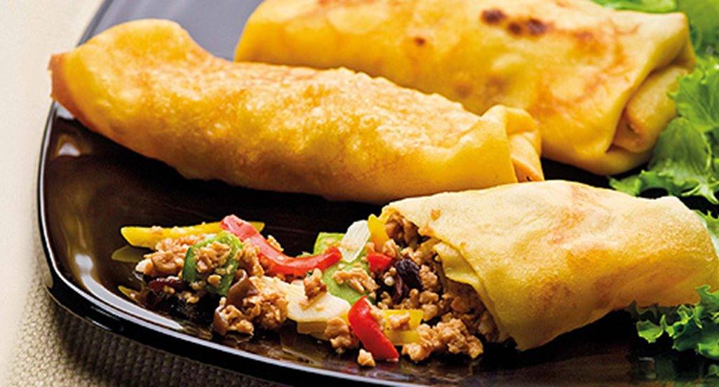 recipe image Crepes com legumes orientais
