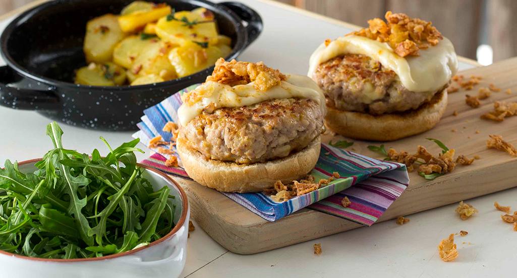 recipe image Hambúrguer 3 queijos