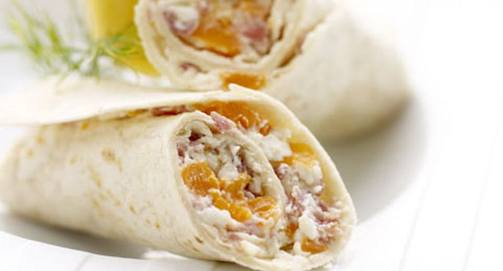 recipe image Wrap de queijo de cabra com picadinho de abóbora