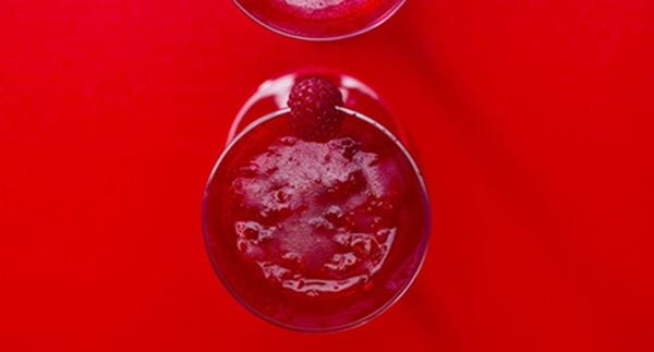 recipe image Sorbet de framboesas com espumante